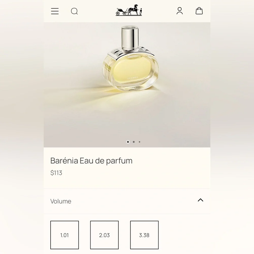 NEW Hermes Barénia 7.5ML Sample/Travel Size